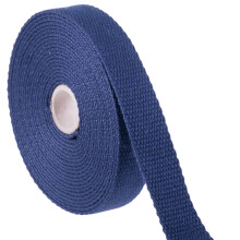 Shelver Heavy Duty Cotton Webbing Strap, 1 or 1.5 Inches and Colours, 5m (Navy, 25mm)