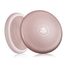 BODYMATE rose gold balance cushion incl. pump - 34cm diameter inflatable instability disc/nubbed massage cushion for core, fitness, rehab,