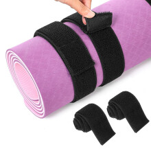 APLZGMG 2 Pcs Heavy-Duty Yoga Mat Strap, Adjustable Yoga Mat Strap Holder, Elastic Heavy-Duty Bungee Straps Band Fits Most Size Workout, Exercise, and