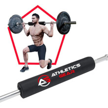 Barbell Pad by Athletics Gear ? Great for Weight Lifting, Squats, Lunges & Hip Thrusts - Neck & Shoulder Protective Pad Support - Black