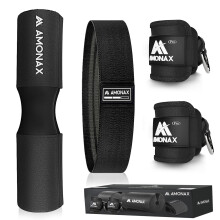 AMONAX Barbell Squat Pad, Extra Thick Foam Padding for Neck & Shoulder Support, Heavy Duty Gym Fitness Workout Cover for Women Hip Thrusts, Weight