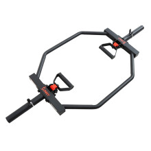 Sunny Health & Fitness Strength Training Olympic Hex Bar Barbell, High Load Capacity, Swivel Handles, Safety Clips, Knurled Handles for Deadlifts,