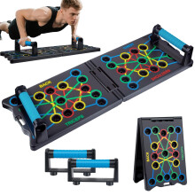 24 in1 Foldable Push Up Board, Home Workout Equipment, Burn Fat Strength Training Equipment Pushup Stands Exercise Board Muscle Board, Home Exercises