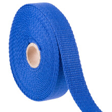 Shelver Heavy Duty Cotton Webbing Strap, 1 or 1.5 Inches and Colours, 5m (Sax Blue, 25mm)