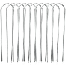ZEONHEI 10 PCS 12 Inch Trampoline Anchor Kit, Trampoline Stakes U Shaped Ground Anchors Heavy Duty, Trampoline Anchor Tent Pegs for Camping Tents,