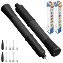 Ball Pump with Needle Storage(Never Lose Pin) Football Pump with 5 Needles and Extendable Cable, Soccer Football, Volleyball Rugby Ball Inflator -