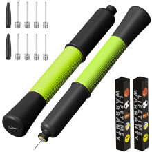Ball Pump with Needle Storage(Never Lose Pin) Football Pump with 5 Needles and Extendable Cable, Soccer Football, Volleyball Rugby Ball Inflator -