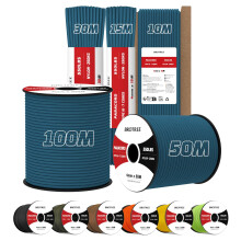 Brotree 4mm Paracord 550 15M 100% Nylon Rope 7 Strands Type III Parachute Cord for Outdoor and DIY - 250kg Breaking Load (Teal)