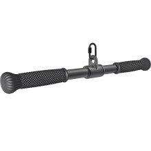 SELEWARE 18" Rotating Straight Bar Gym Cable Machines Attachments, Bicep Tricep Press Lat Pull Down Bar with Non-Slip Grip, Lat Pulldown Attachments