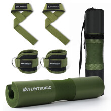 Flintronic 9Pcs Barbell Squat Pad, Hip Thrust Barbell Pad, Thick Foam Barbell Pad, for Hip Thrusts Squats Weight Lifting, Provides Cushion to Hip Neck