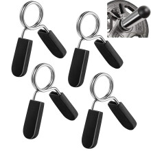 Lestino 1 inch (25 mm) Spring Clip Collars (Pack of 4), Exercise Collars Barbell Clamps for Standard 1 inch Smooth Weight Bar, Curl Bar and Dumbbell