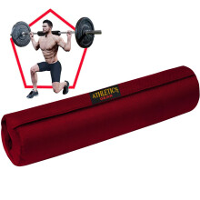 Barbell Pad by Athletics Gear ? Great for Weight Lifting, Squats, Lunges & Hip Thrusts - Neck & Shoulder Protective Pad Support - Red