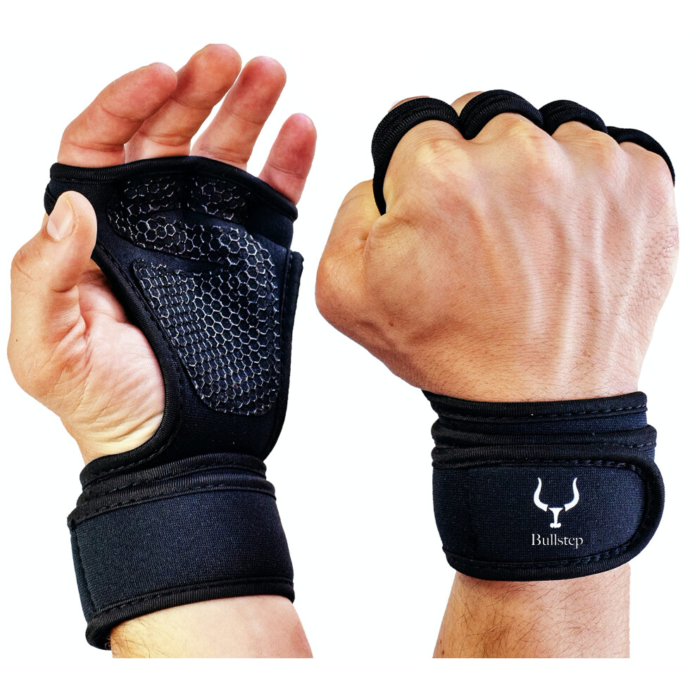 Photos - Other Trainers Bullstep - Gym Gloves Men Women | Weight Lifting Gloves Full Wrist Support, Anti Slip Breathable | Gym hand grips | Workout