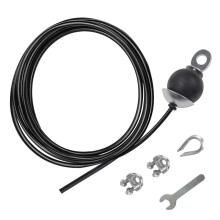 LFJ Fitness Steel Cable, Heavy Duty Steel Wire LAT and Lift Pulldown Pulley System Home Gym Cable Accessories (Adjustable 5m)