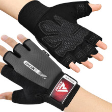 RDX Weight Lifting Gloves Gym Fitness Workout, Anti Slip Padded,Ultra Ventilated, Bodybuilding Strength Training HIIT WOD Exercise, Half Finger Adult