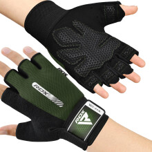 RDX Weight Lifting Gloves Gym Fitness Workout, Anti Slip Padded,Ultra Ventilated, Bodybuilding Strength Training HIIT WOD Exercise, Half Finger Adult