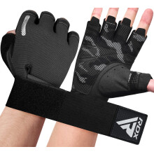 RDX Weight Lifting Gloves, Additional Stretchable Long Wrist Support Full Palm Grip, Adult & Kids Men Women Fitness HIIT Workout Bodybuilding