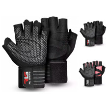 RL Grips? Gym Gloves for Weightlifting, Crossfit, Bodybuilding with Wrist Wraps and Non-Slip Silicone Grip - Fitness Gloves for Men and Women with