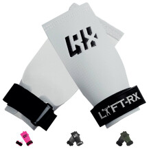 LYFT-RX Carbon Fiber Hand Grips for Weightlifting, Cross Training, Pullup, Muscle Ups - No Hole Fingerless Grip, Gymnastics Fit, Men/Women Lift
