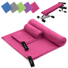 Microfibre towel 2 Pack |160x80cm+80x40cm| Ultra Lightweight Travel Towel, Quick Dry Microfiber Towel for Sports Gym Camping Beach Swimming 1