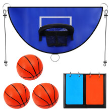 Trampoline Basketball Hoop, with Scoreboard and Mini Basketballs, Breakaway Rim for Dunking Trampoline Basketball Attachment Trampoline Accessory for