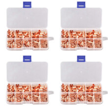 1000Pcs Cuivre Tuyau de Raccordement Fil Joint Petit Tube de Cuivre Terminal CĂąble Cosse Bootlace Ferrule Kit