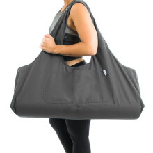 Yogiii Yoga Mat Bag | YogiiiTotePRO: The Large Yoga Bag for Yoga Mat and Blocks | Stylish Canvas Tote Bag with Side Pocket for All Your Essentials |