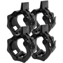 The Pure Blue Pair of 30mm Barbell Collar Clamps Weight Clips for Barbells, Dumbbells, Bars. Weightlifting and Strength Training Essential. Gym