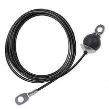 LFJ Fitness Steel Cable, Heavy Duty Steel Wire LAT and Lift Pulldown Pulley System Home Gym Cable Accessories (Fixed 3m with Gravity Ball)