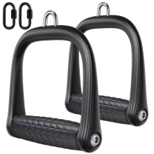 BeneLabel Gym Handle, 2pcs Cable Machine Attachment Tricep Pulley Grip Pull Down D Handle for Fitness Exersice Bands/Crossover/Strength Training