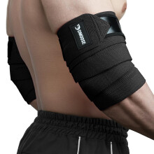 DMoose Fitness Elbow Wraps for Weightlifting (Pair) 40" Adjustable Brace for Joint Support, Pain Relief & Tendonitis-Elbow Straps for Weight Lifting,