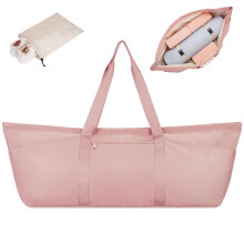 sportsnew Gym Bag Womens Large Yoga Bag for Yoga Mat and Blocks with Shoes Bag and Wet Compartment Ladies Pilates Mat Bag with Adjustable Mat Strap,