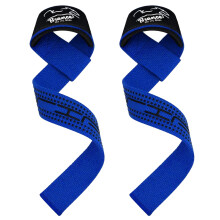 Brance Weight Lifting Straps Fitness Padded Cotton Wrist Support Gel Advanced Grips Dumbbell Bar Wraps Heavy Duty Gym Bodybuilding Straps Power