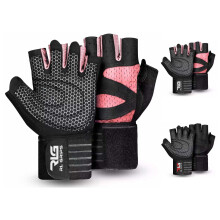 RL Grips? Gym Gloves for Weightlifting, Crossfit, Bodybuilding with Wrist Wraps and Non-Slip Silicone Grip - Fitness Gloves for Men and Women with