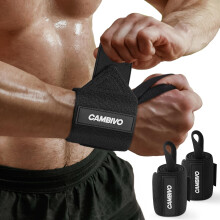 CAMBIVO Lifting Straps 2 Pack, Weight Lifting Wrist Supports for Gym Straps, Wrist Wraps with Thumb Loop for Weightlifting?Gym?Fitness?Workout for Men
