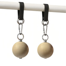 Pull Up Ball Hold Grips, Wooden Pull Up Balls ?Rock Climbing Holds Training Set? Arm Strength Trainer? Pull Up Grip Strength Straps for Home ?Gym?