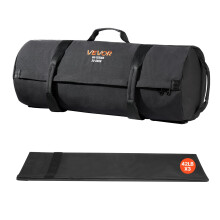 VEVOR Workout Sandbag, Heavy Duty Workout Power Bags with Handles, 50-125 lbs Adjustable Slam Bag for Fitness Strength Weight Training Cross-Training,
