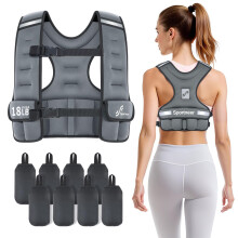 Sportneer Adjustable Weight Vest for Women Running Vest (Grey, 4.5-8.16 kg)