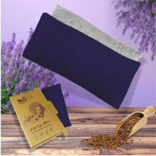 Yoga Eye Pillow Silk Eye Bags Linseeds Lavender Pillow Yoga Stress Relief Eye Bag (Dark Blue (Filler = Linseeds + Lavender))