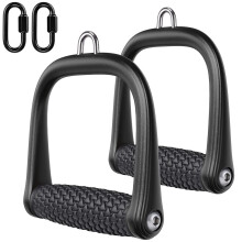 BeneLabel Gym Handle, 2pcs Cable Machine Attachment Tricep Pulley Grip Pull Down D Handle for Fitness Exersice Bands/Crossover/Strength Training