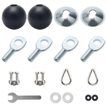 Windspeed 17Pcs Cable Attachments for Gym, Solid Rope Attachment for 5mm Fitness Pulley Cable Machine Gym Equipment For Home Gym Rope Replacement