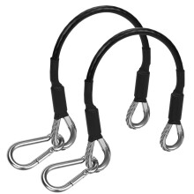 2pcs 10" Gym Extension Cable, Fitness Extension Rope Attachments Compatible with Bowflex, Home Gym Machine Accessories Replacement with Carabiner, for