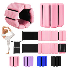 Passer Wrist & Ankle Weights for Women Men - Adjustable Silicone Wearable Arm Weight 1KG Leg Weighted Bracelets 2er-Set(0.5kg Each) for Gym, Yoga,
