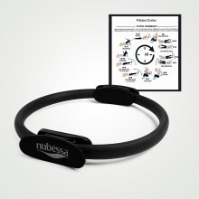 nubessa Pilates Ring 15 Inch Magic Circle with Dual Padded Handles | Durable for Home Workout, Fitness, Strength, Yoga, Body Toning & Pelvic Floor
