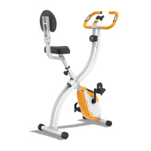 Ultrasport F-Bike 200B, bicycle trainer, foldable exercise bike, with backrest, LCD training computer, maximum user weight 110 kg, heart rate