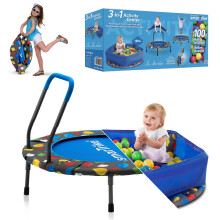 smarTrike Activity Center Foldable 3-in-1 Trampoline, 91.44 x 91.44 x 71.88 cm
