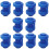 ANCLLO 10Pcs Trampoline Pole Caps - Durable Enclosure Cover for Net Hook Supply (Blue), Diameter 25mm 1