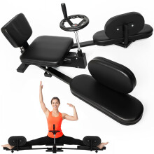 MuscleForge Leg Stretcher Machine ? Heavy-Duty Split Machine up to 180? Flexibility ? Adjustable 3-Bar Leg Spreader for Ballet, Yoga, Martial Arts ?