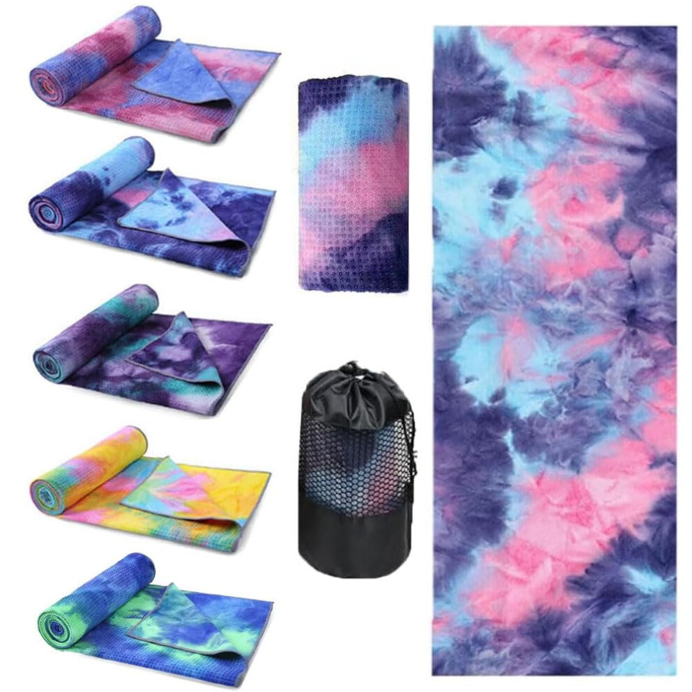 Photos - Yoga Oaygat  Mat Towel Tie-Die Non Slip Hot  Towel with Grip Dots 24" x72" Quick Dry  Blanket Sweat Absorbent Microfi