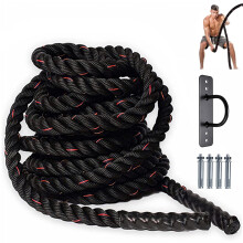 Battle Rope 9M Length 38MM Diameter, Polyester Workout Rope, Heavy Ropes for Home Gym and Workout